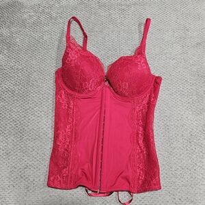 La SENZA Hot Pink Lace Bustier Corset